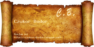 Czukor Bodor névjegykártya